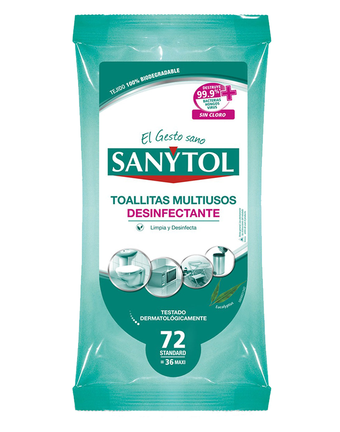 Sanytol Toallas Humedas Desinfectantes 36 unid - Puntolimpieza